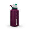 Trinkflasche 0,6 Liter - 900 Schnellverschluss mit Trinkhalm Aluminium violett