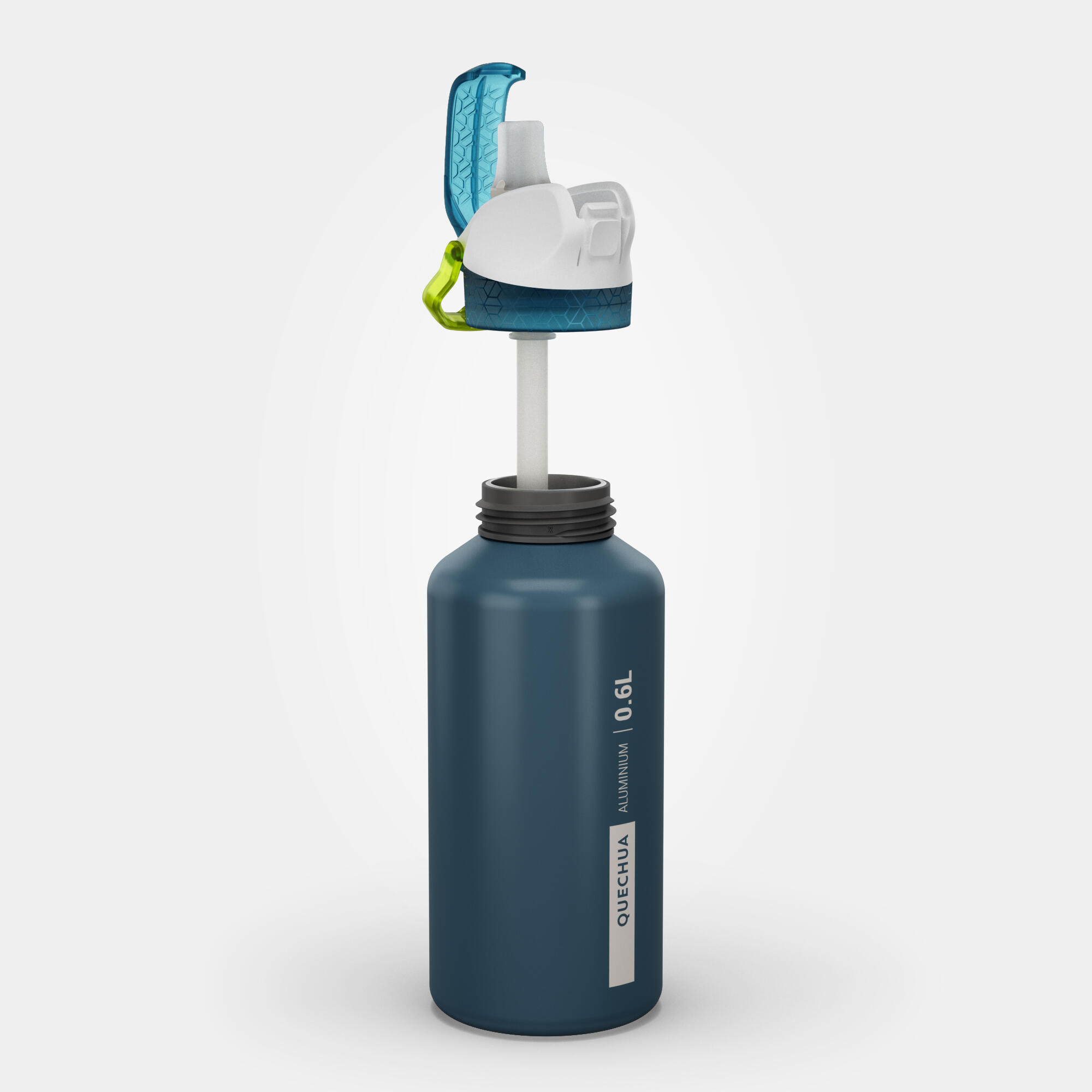 Aluminum Hiking Water Bottle - 900 Blue - QUECHUA