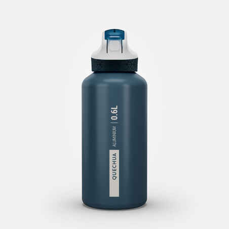 زجاجة للرحلات الطويلة 900 سعة 0.6 لتر من الألومنيوم الأزرق مع شلمون