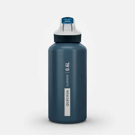 0.6 L Aluminium flask with quick opening cap and pipette for hiking