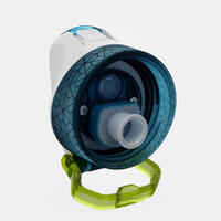 0.6 L kids’ alum. water flask 500 with instant cap, pipette & straw, for hiking