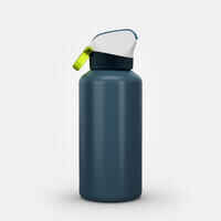 בקבוק טיולים מאלומיניום ממוחזר דגם 900 עם פקק לפתיחה מיידית וקש, 0.6 ליטר
