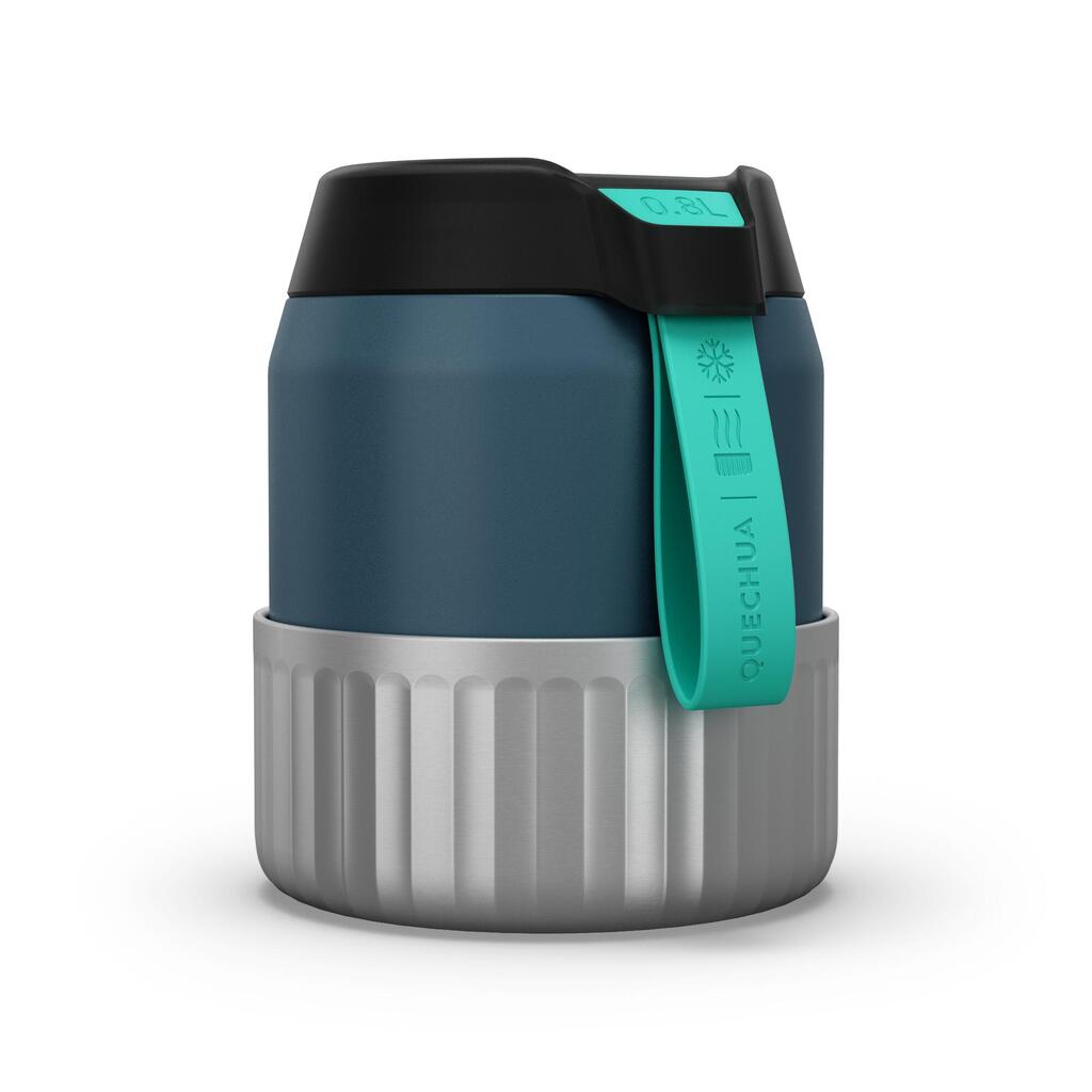 Lonchera isotérmica de senderismo MH500 inox 0.8 L Azul con tazón