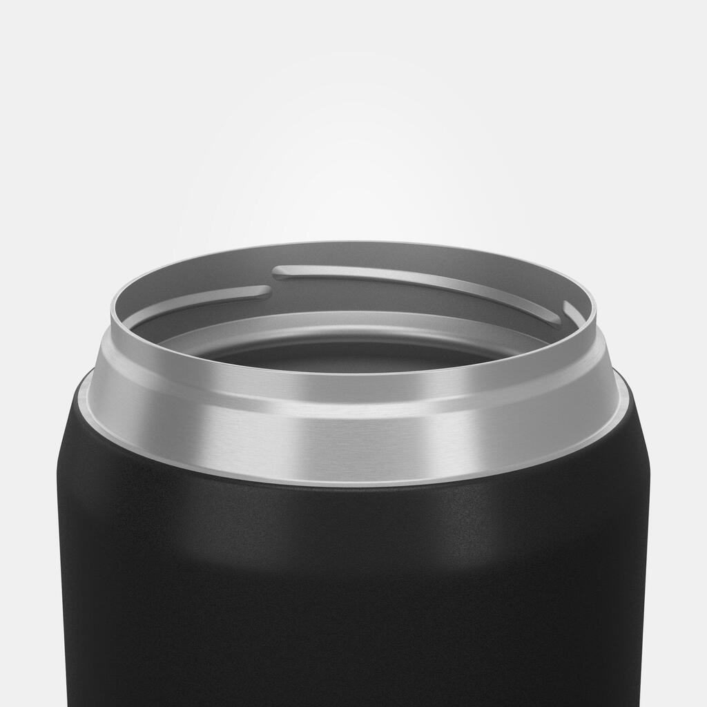 Nerūsošā tērauda pārtikas termoss ar trauku pārgājieniem “MH500”, 0,5 l, melns