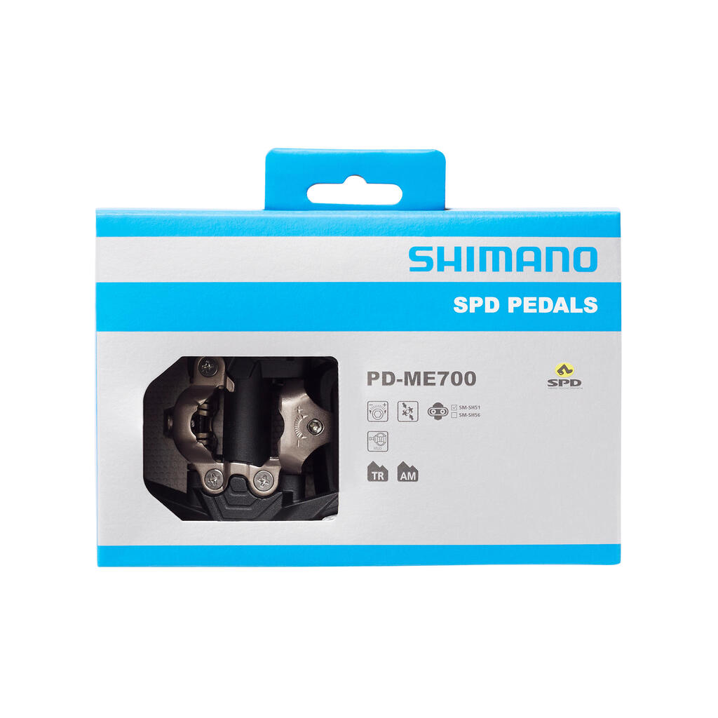 ПЕДАЛИ С АВТОМАТ ЗА ПЛАНИНСКИ/ТРЕЙЛ ВЕЛОСИПЕД SHIMANO SPD PD-ME700, ЧЕРНИ