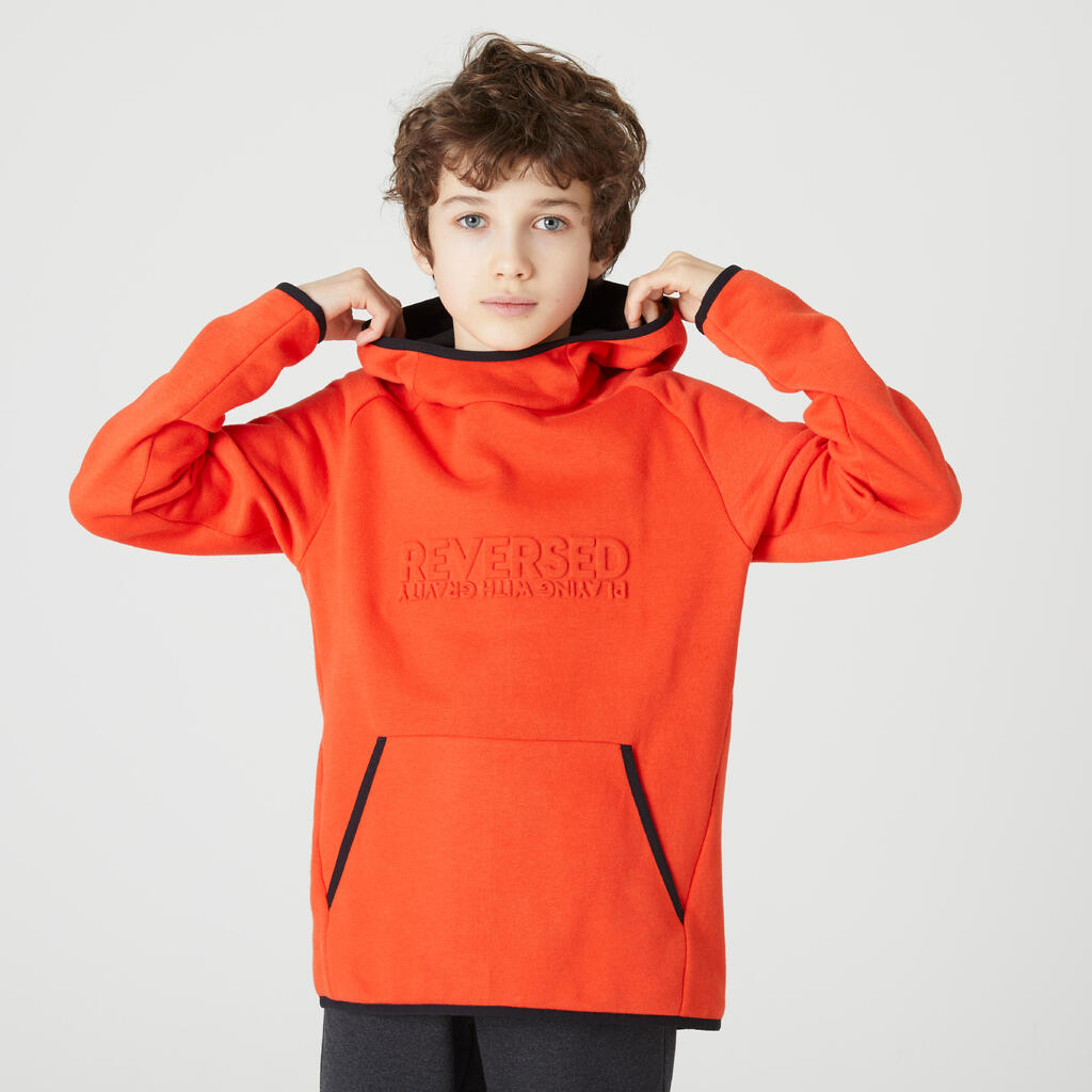 Boys' Warm Gym Hoodie 100 - Red