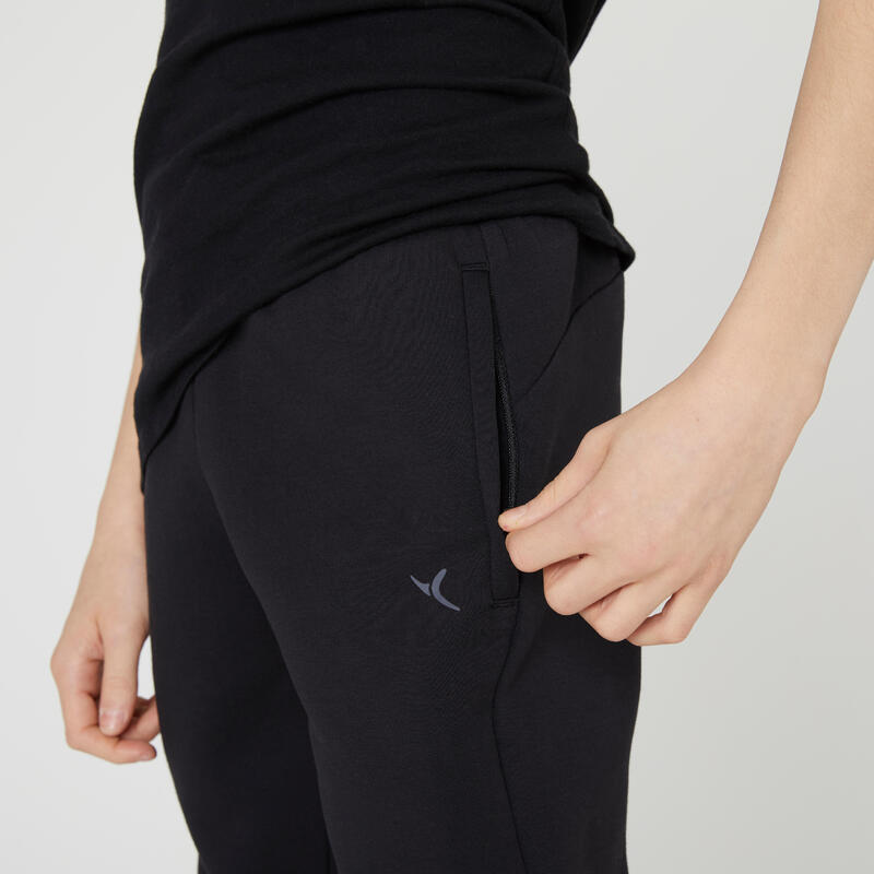 Pantalon de trening respirant 900 Educație fizică Negru Copii