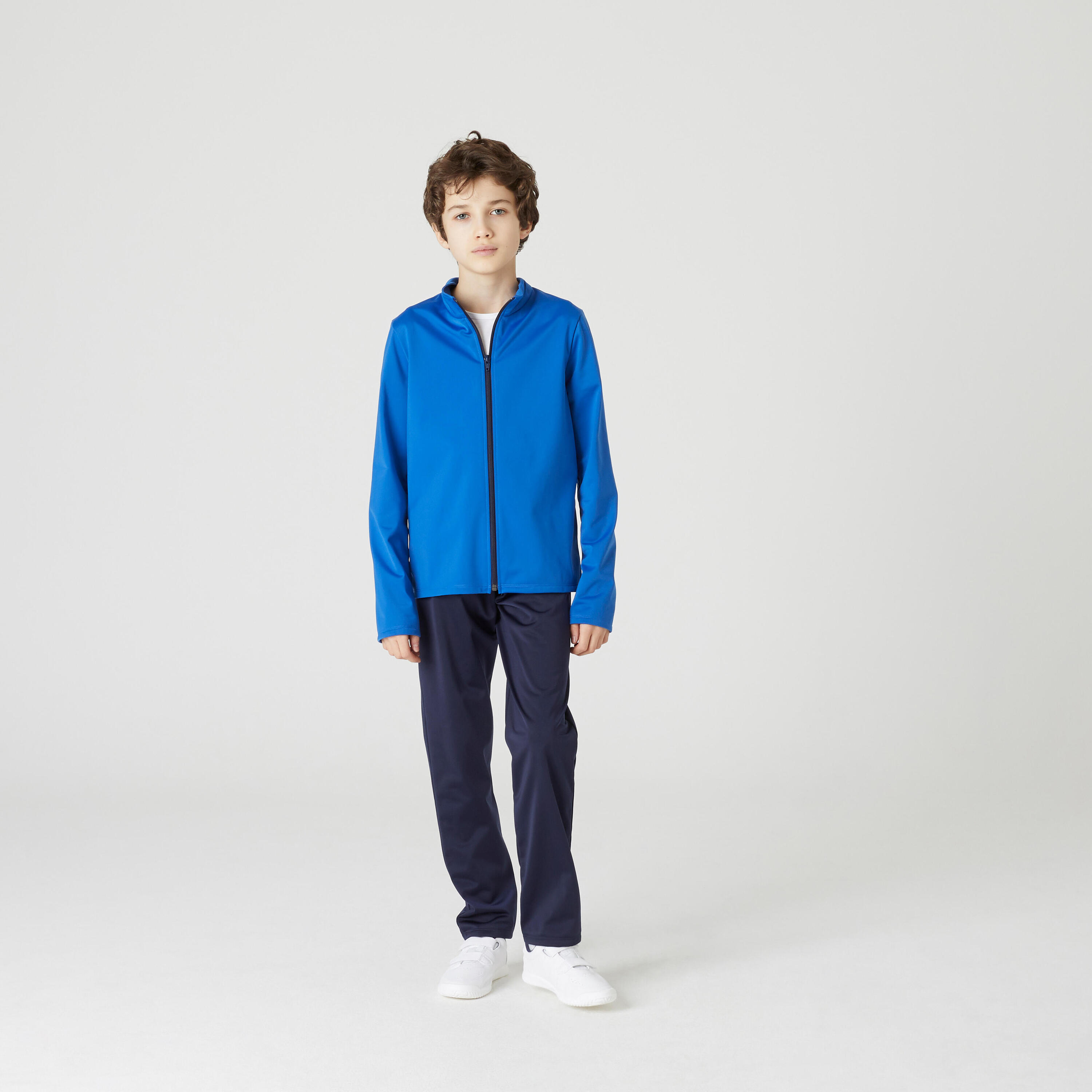 Kids' Synthetic Breathable Tracksuit Gym'Y - Blue/Navy Bottoms 2/7