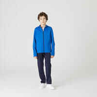 Kids' Synthetic Breathable Tracksuit Gym'Y - Blue/Navy Bottoms