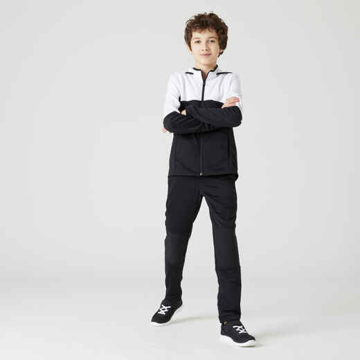 
      Kids' Warm Breathable Technical Tracksuit - White/Black
  