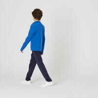 Kids' Synthetic Breathable Tracksuit Gym'Y - Blue/Navy Bottoms
