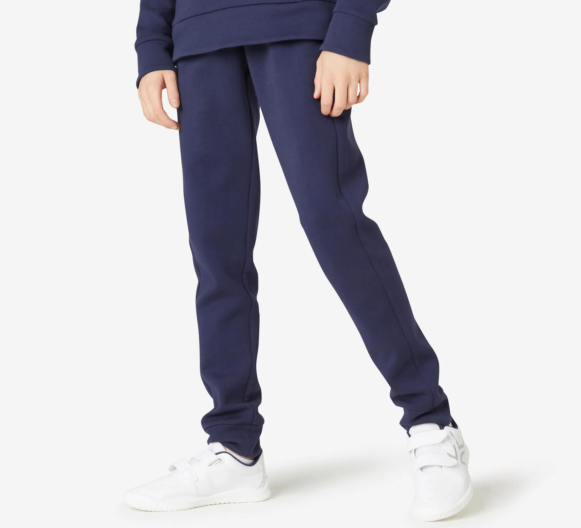 Pantalon de jogging mixte, enfant coton respirant - 900 marine