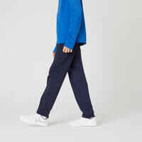 Kids' Synthetic Breathable Tracksuit Gym'Y - Blue/Navy Bottoms