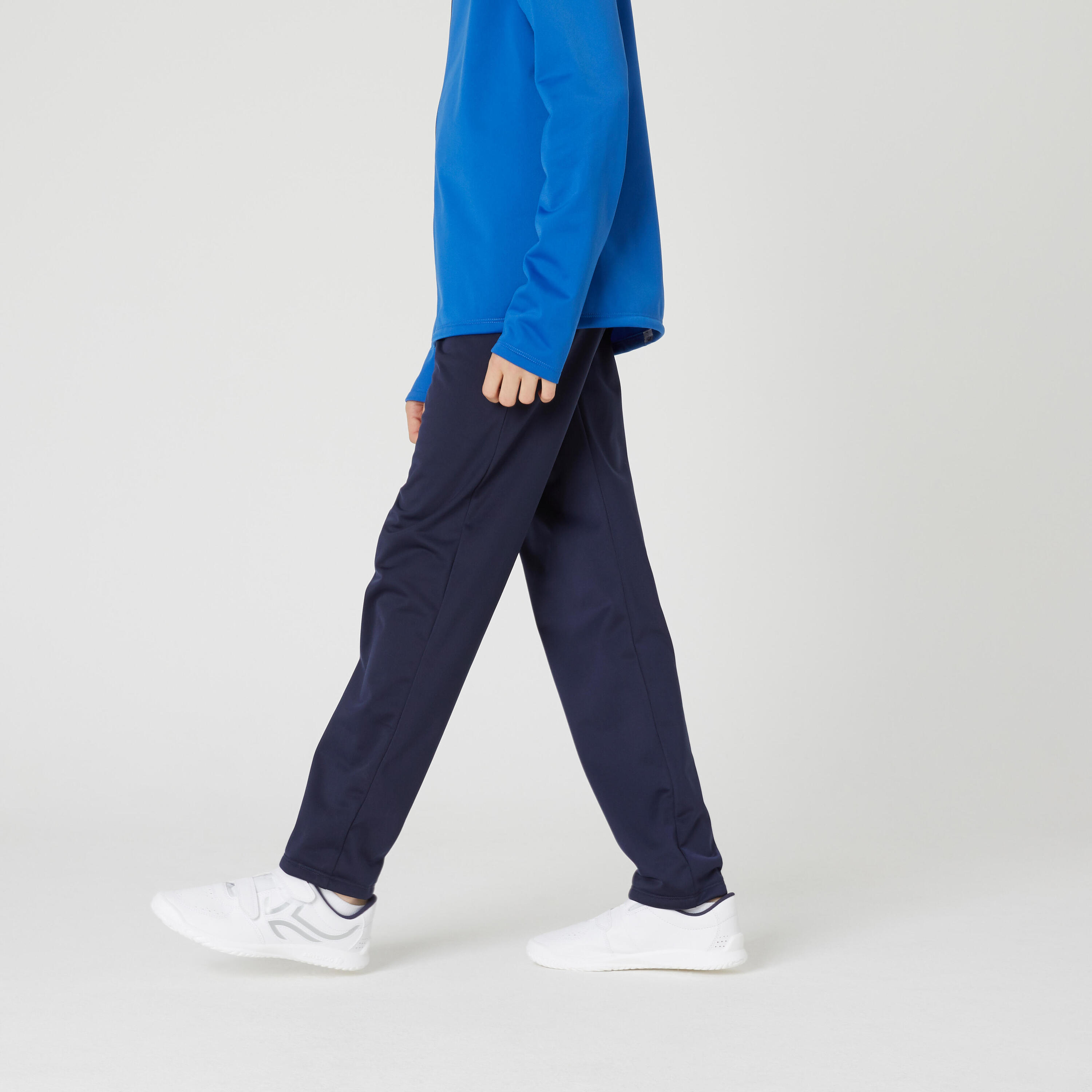 Kids' Synthetic Breathable Tracksuit Gym'Y - Blue/Navy Bottoms 6/7