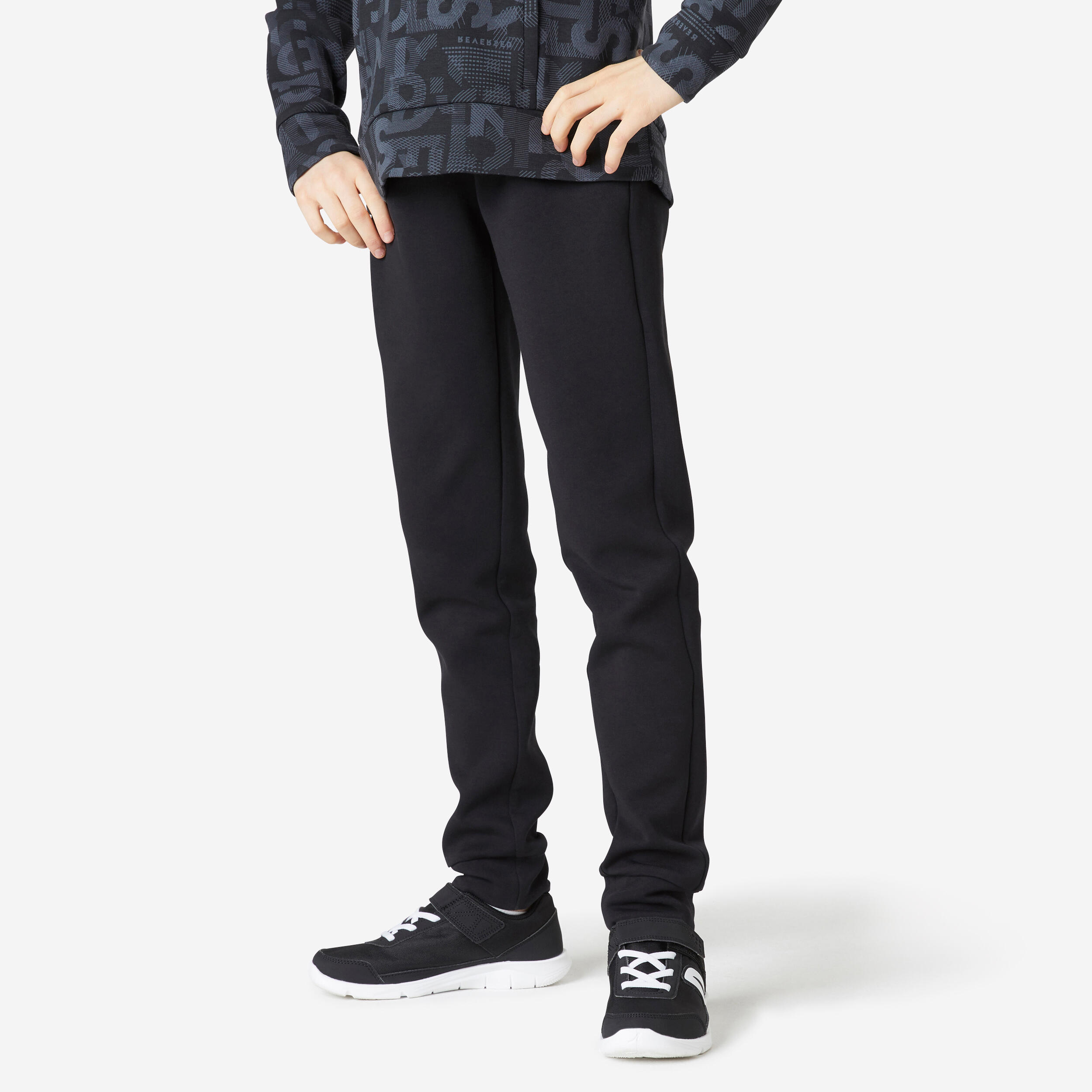 Domyos - Pantalon De Jogging Mixte, Enfant Coton Respirant - 900 Noir - Pantalons - Education Sportive Enfant - Noir - 8 À 10 Ans - Decathlon