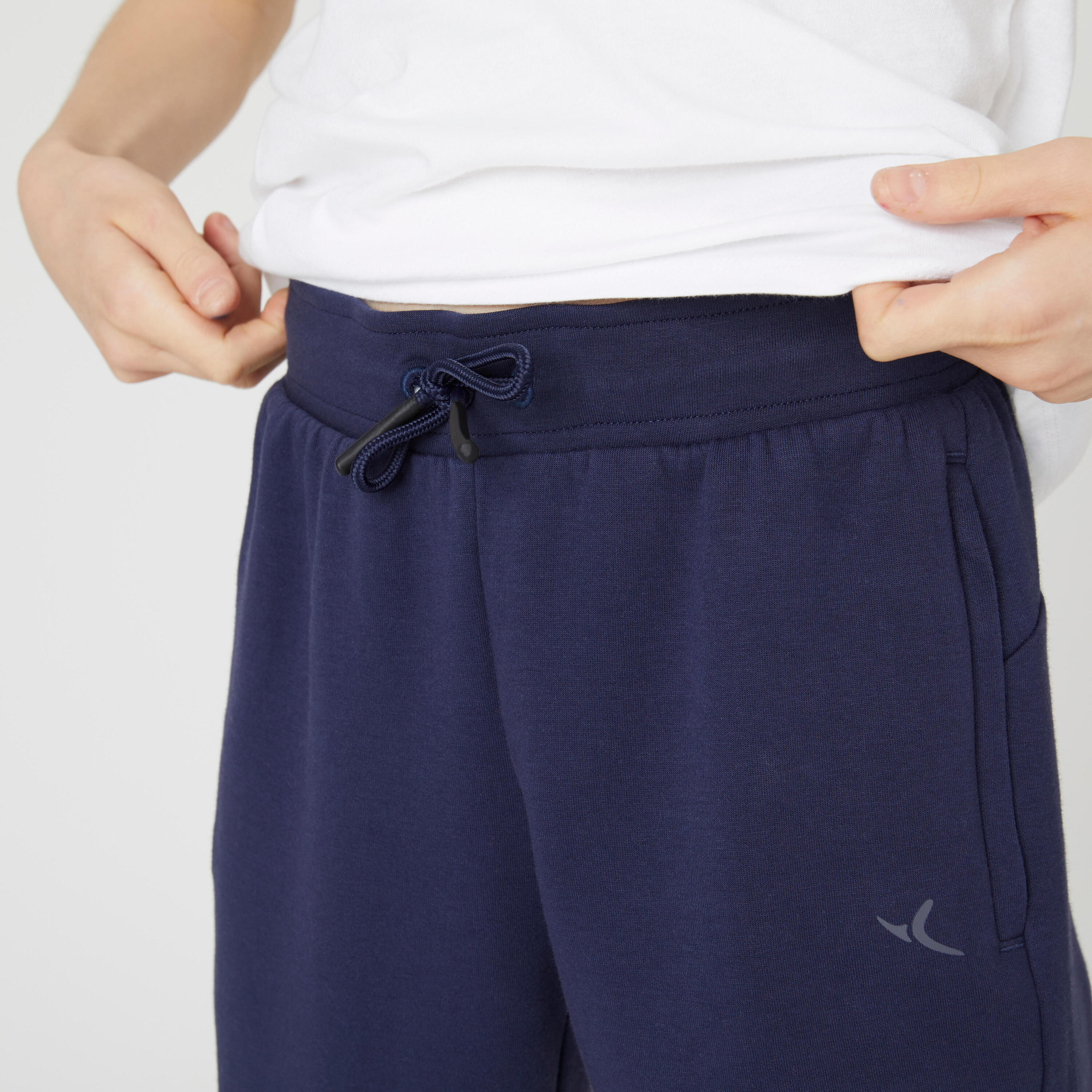 Kids' Breathable Cotton Unisex Jogging Bottoms 900 - Navy 3/8