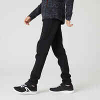 Pantalón Jogger 900 Niños Negro Mixto Algodón Transpirable