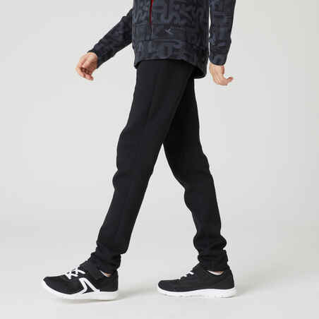 Pantalón Jogger 900 Niños Negro Mixto Algodón Transpirable