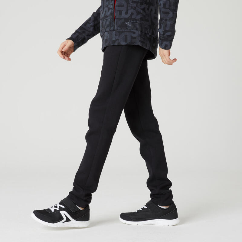 Pantalon de jogging mixte, enfant coton respirant - 900 noir