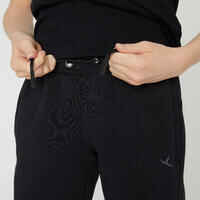 Pantalón Jogger 900 Niños Negro Mixto Algodón Transpirable