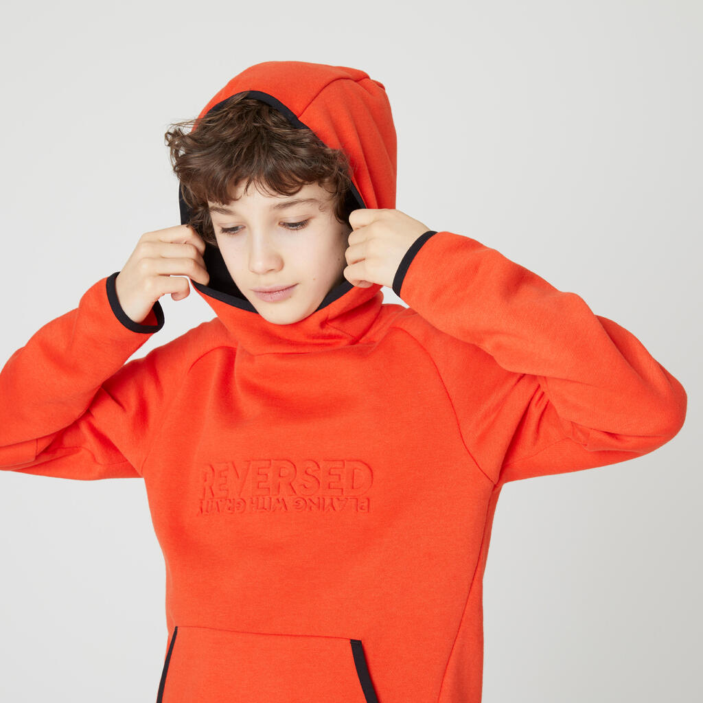 Boys' Warm Gym Hoodie 100 - Red