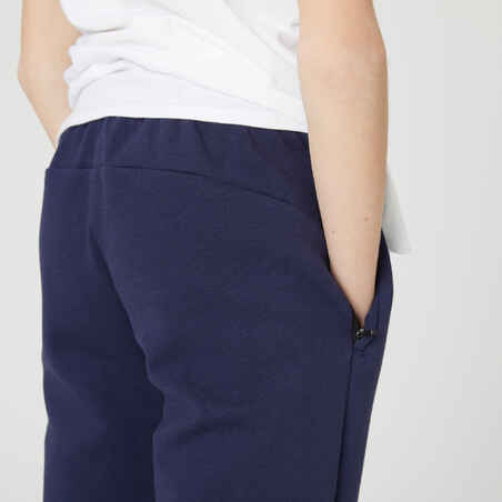 Kids' Breathable Cotton Unisex Jogging Bottoms 900 - Navy