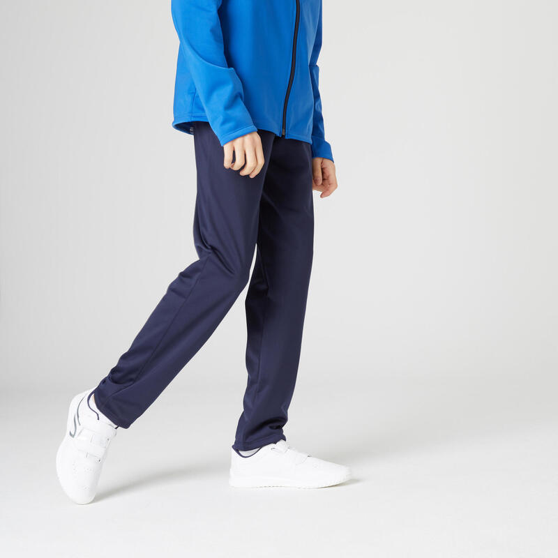 Survêtement enfant synthétique respirant - Gym'y bleu, pantalon marine