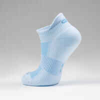 Chaussettes enfant d'athlétisme lot de 2 AT 500 invisible blanches et bleues