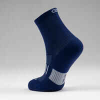 KIPRUN 500 MID kids' running socks 2-pack - navy blue