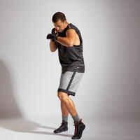 Short pantalon corto de boxeo hombre Outshock 500 gris