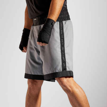 Light And Breathable Boxing Shorts 500 - Grey