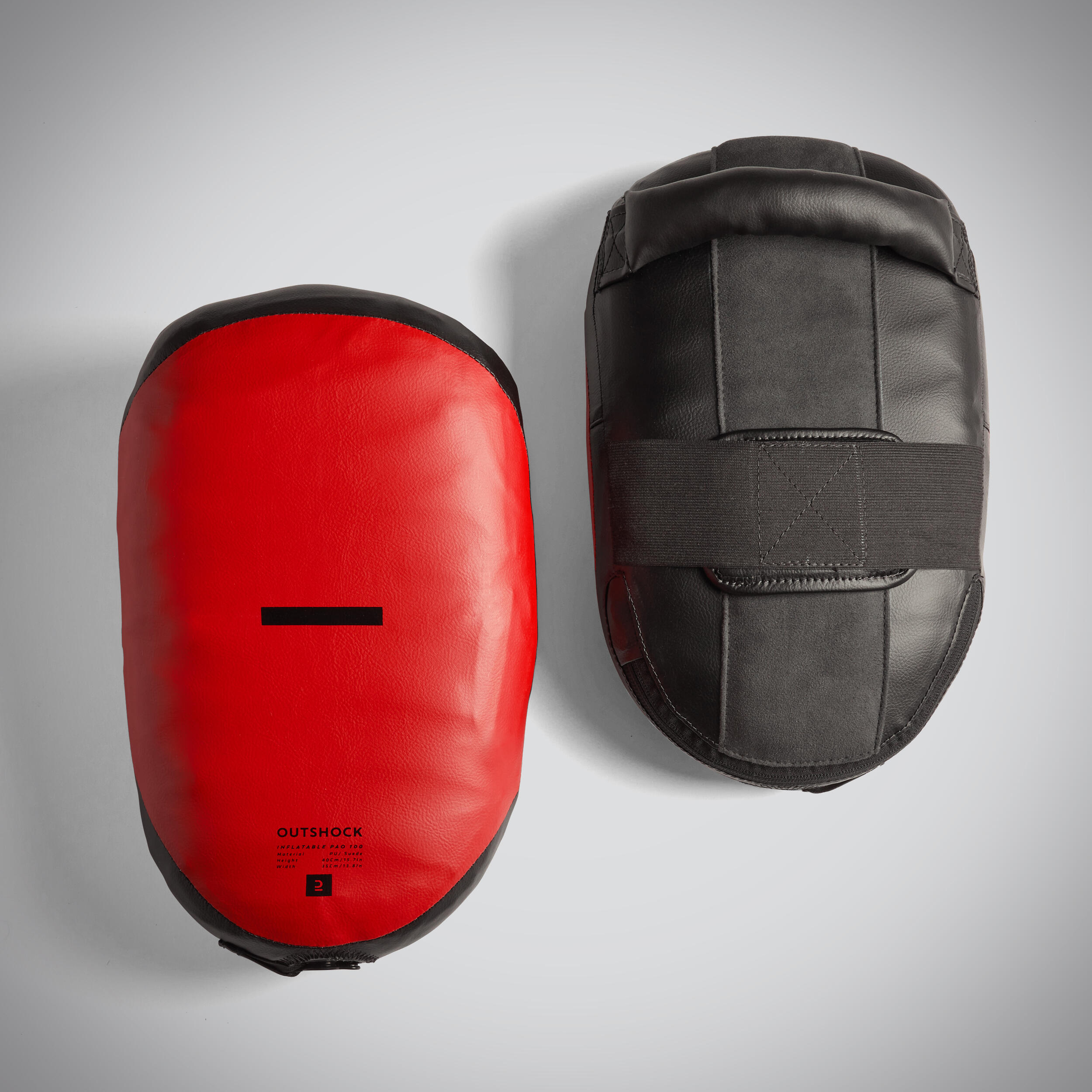 Inflatable Boxing Pads Air 100 Twin-Pack - Red/Black OUTSHOCK - Decathlon