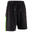 F520 Kids' Football Shorts - Black/Neon Green