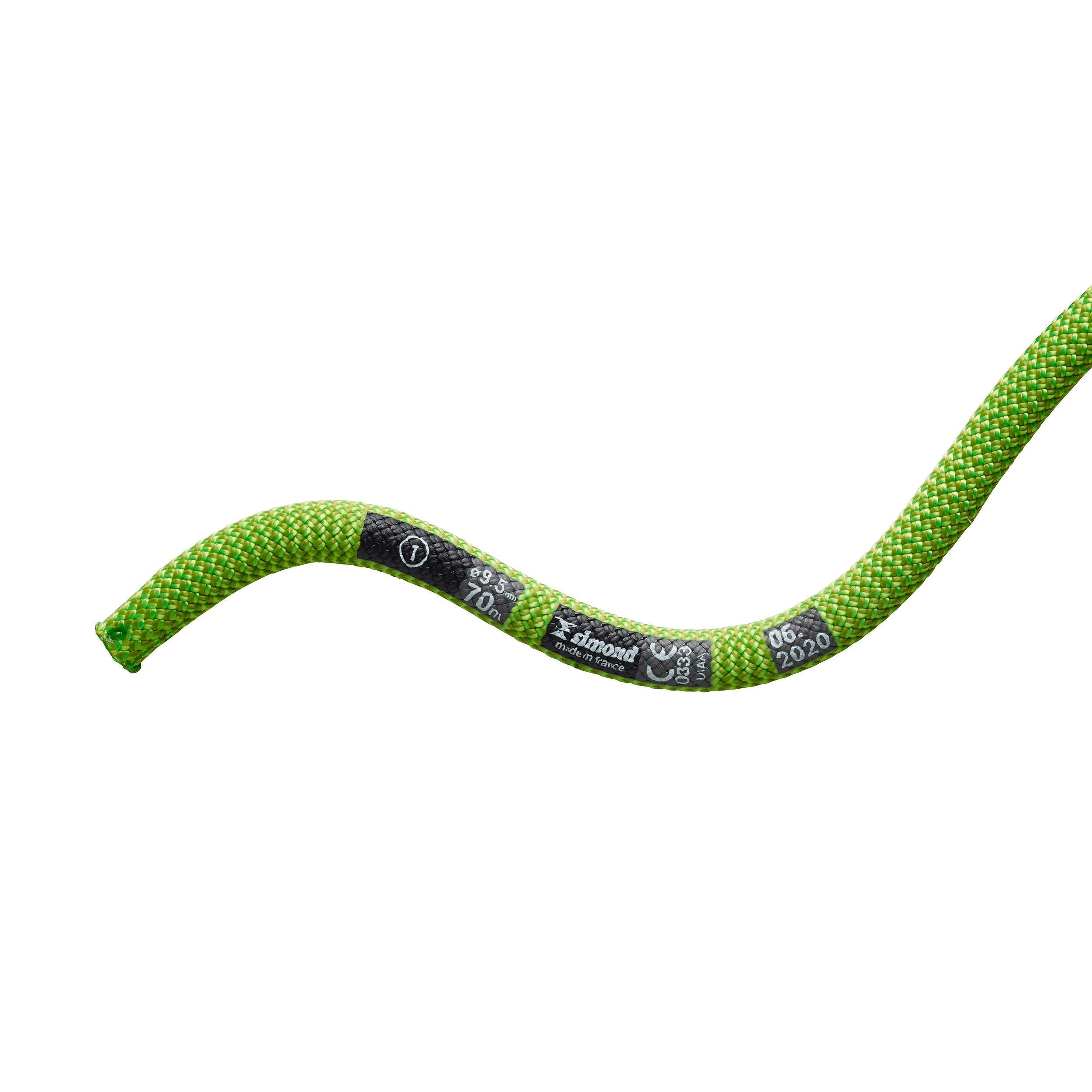 Climbing Rope 9.5 mm x 70 m - Cliff Green - Vert fluo, Aloe green