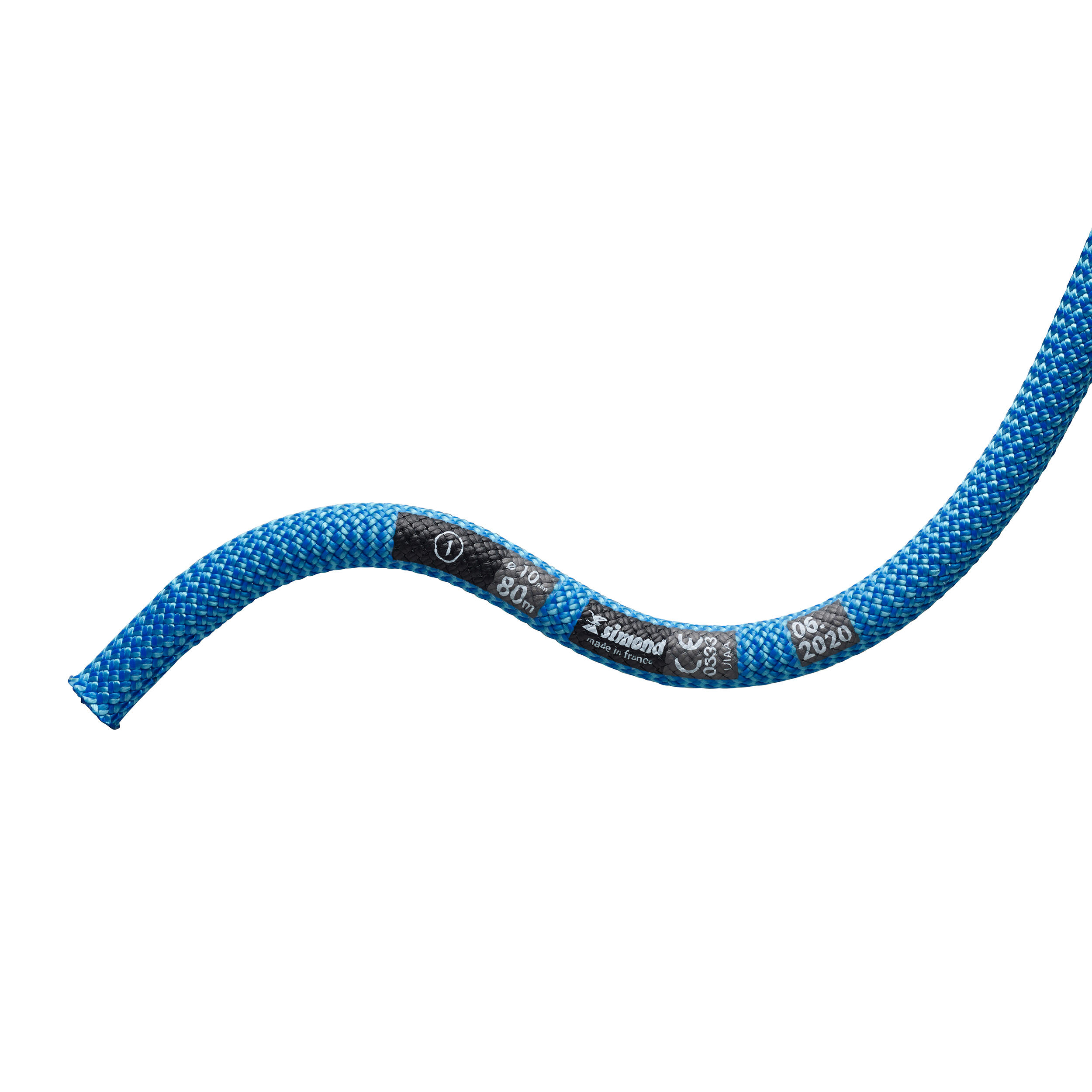 CLIMBING ROPE 10 mm x 80 m - ROCK + BLUE 3/7