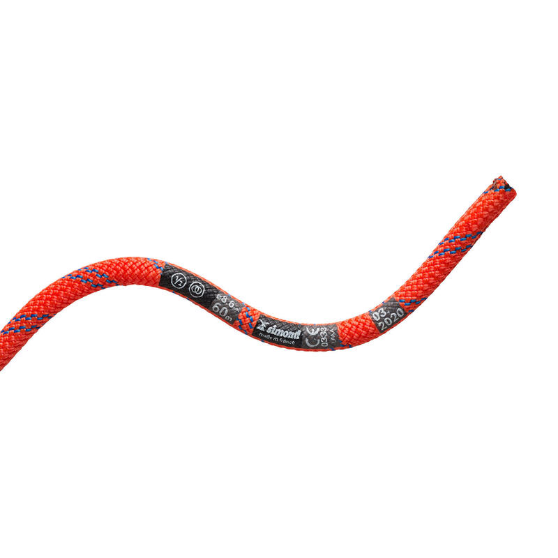 Dubbeltouw voor klimmen en bergsport 8,6 mm x 60 m Rappel 8.6 oranje