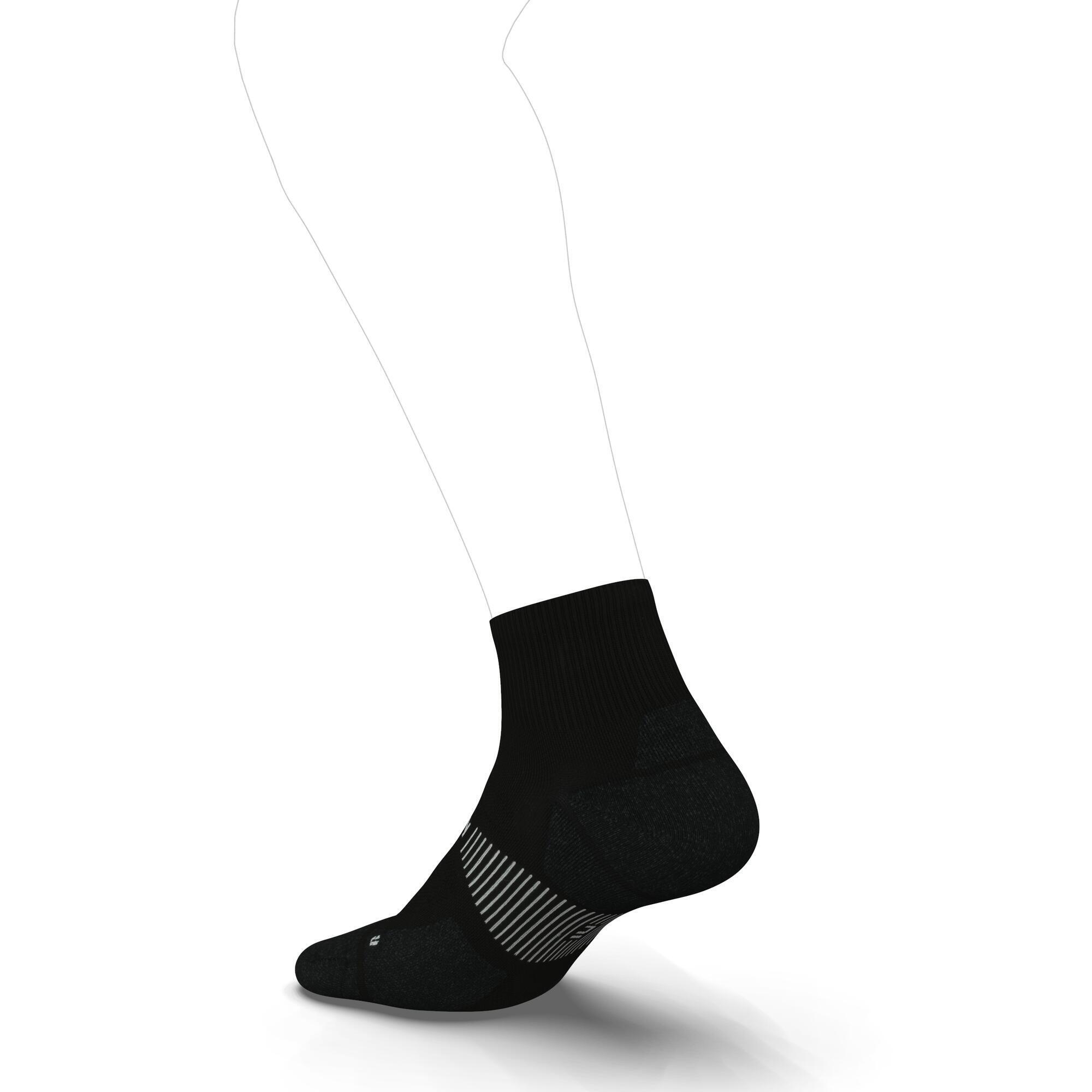 RUN900 THICK MID BLACK RUNNING SOCKS