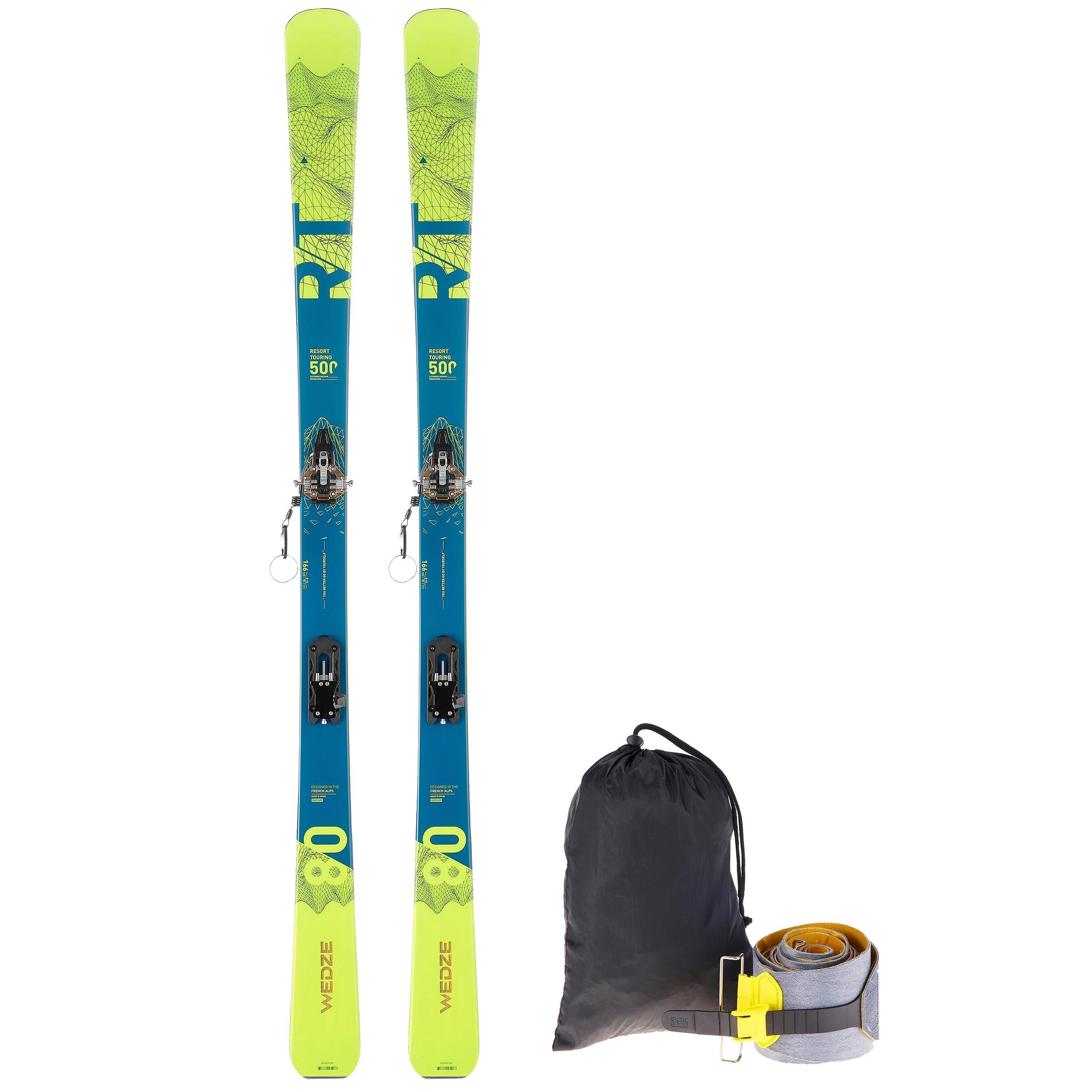 WEDZE Ski Touring Skis + Bindings + Ski Skins Pack