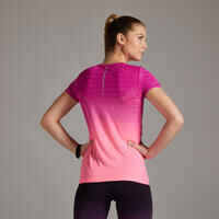 Camiseta Running Kiprun Care Mujer Rojo Transpirable