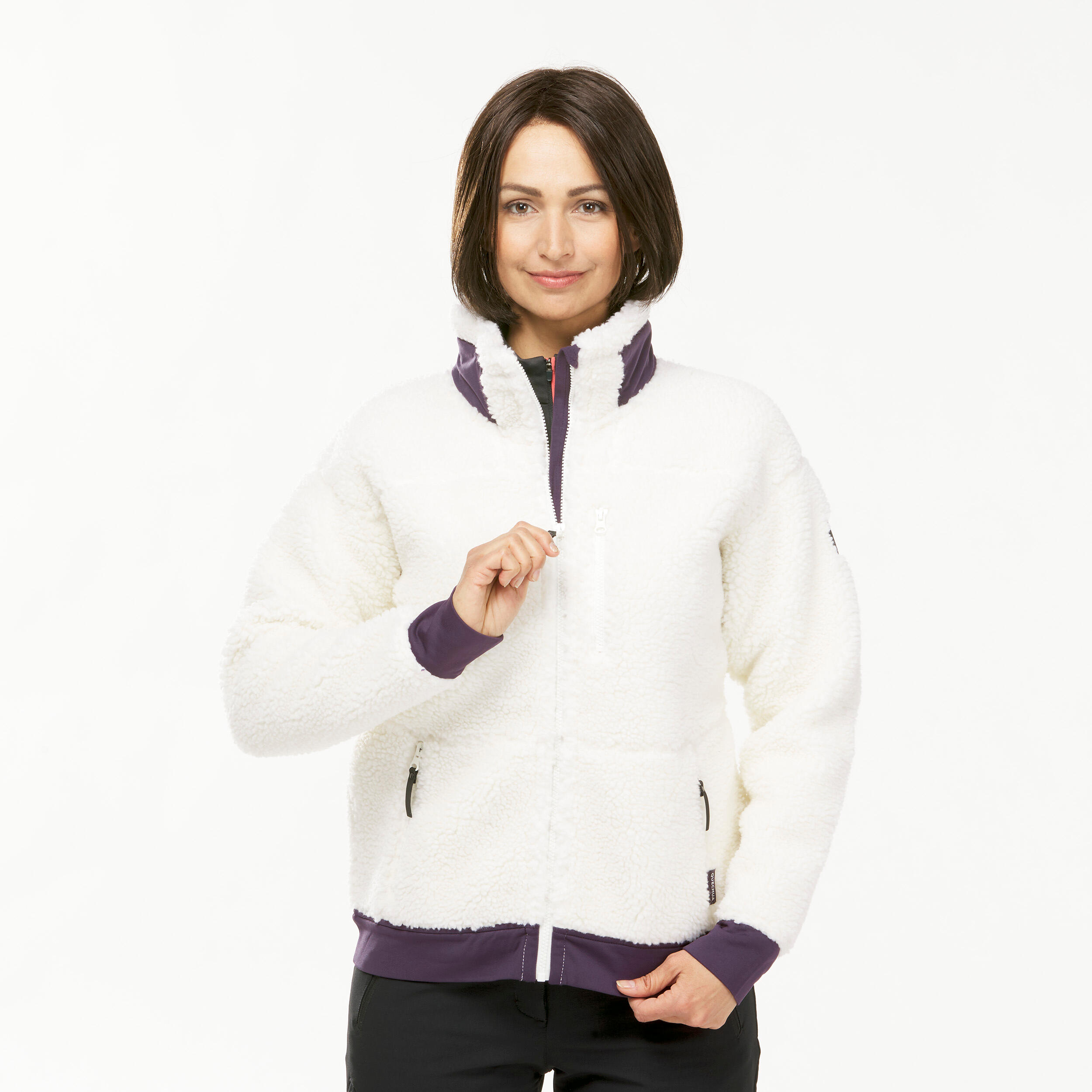 Women's Warm Fleece Hiking Jacket - SH500 ULTRA-WARM 2/5