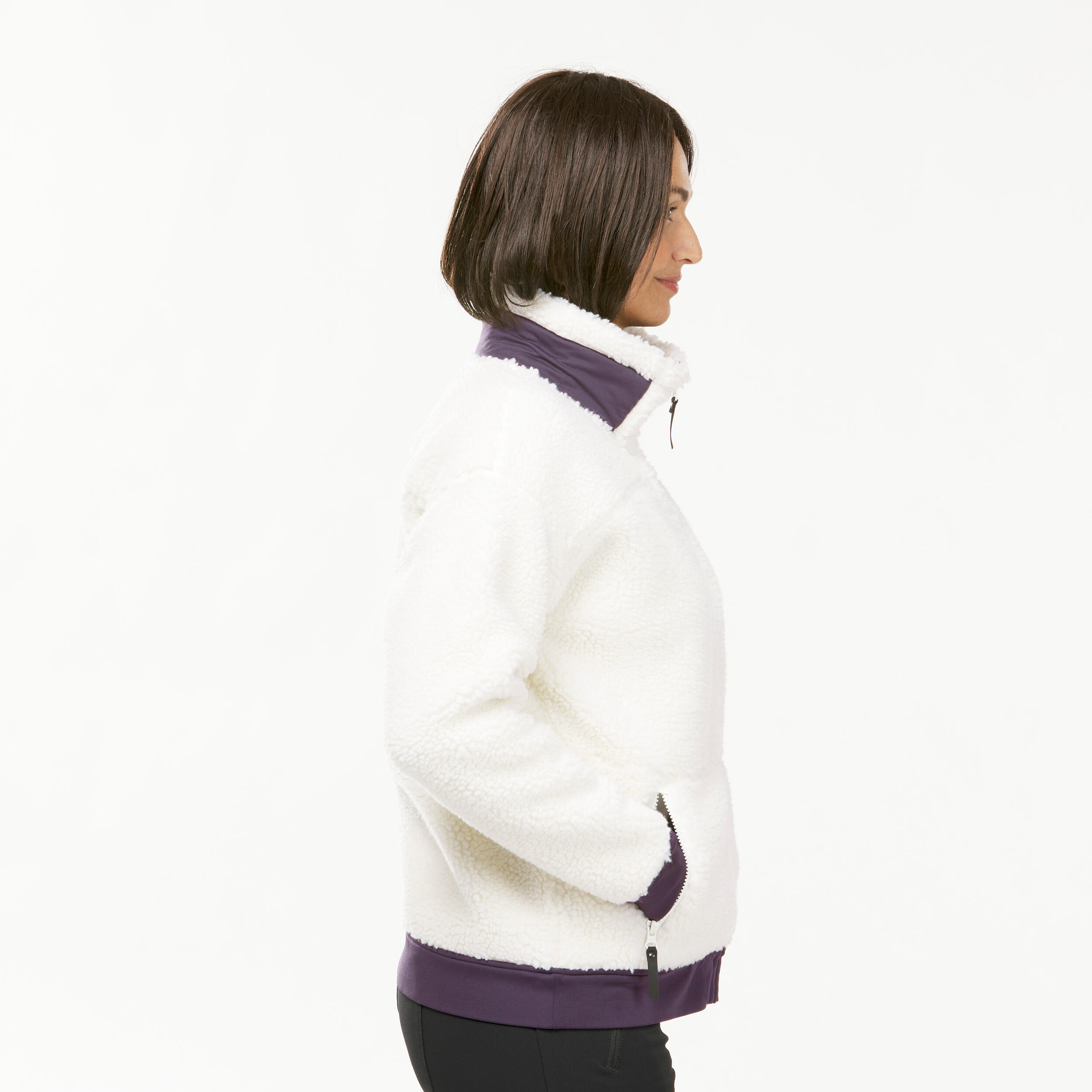 Women's Warm Fleece Hiking Jacket - SH500 ULTRA-WARM 3/5