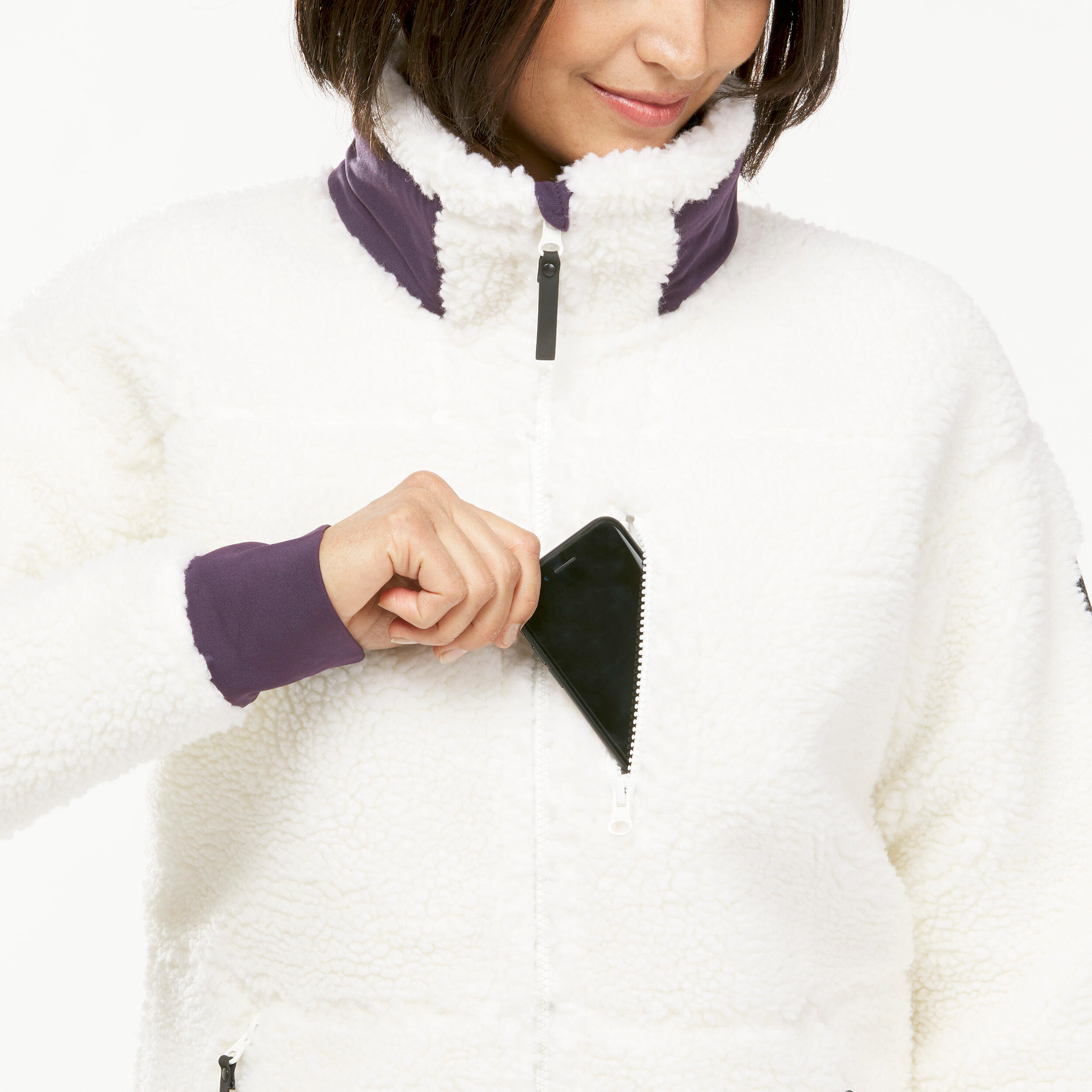 Women's Warm Fleece Hiking Jacket - SH500 ULTRA-WARM 5/5