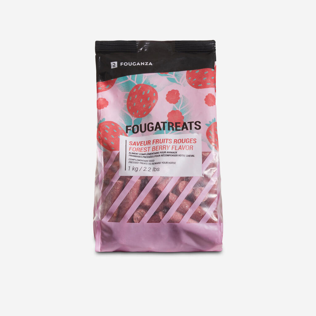 Hobuste/ponide maiustus Fougatreats, 1 kg, punased marjad