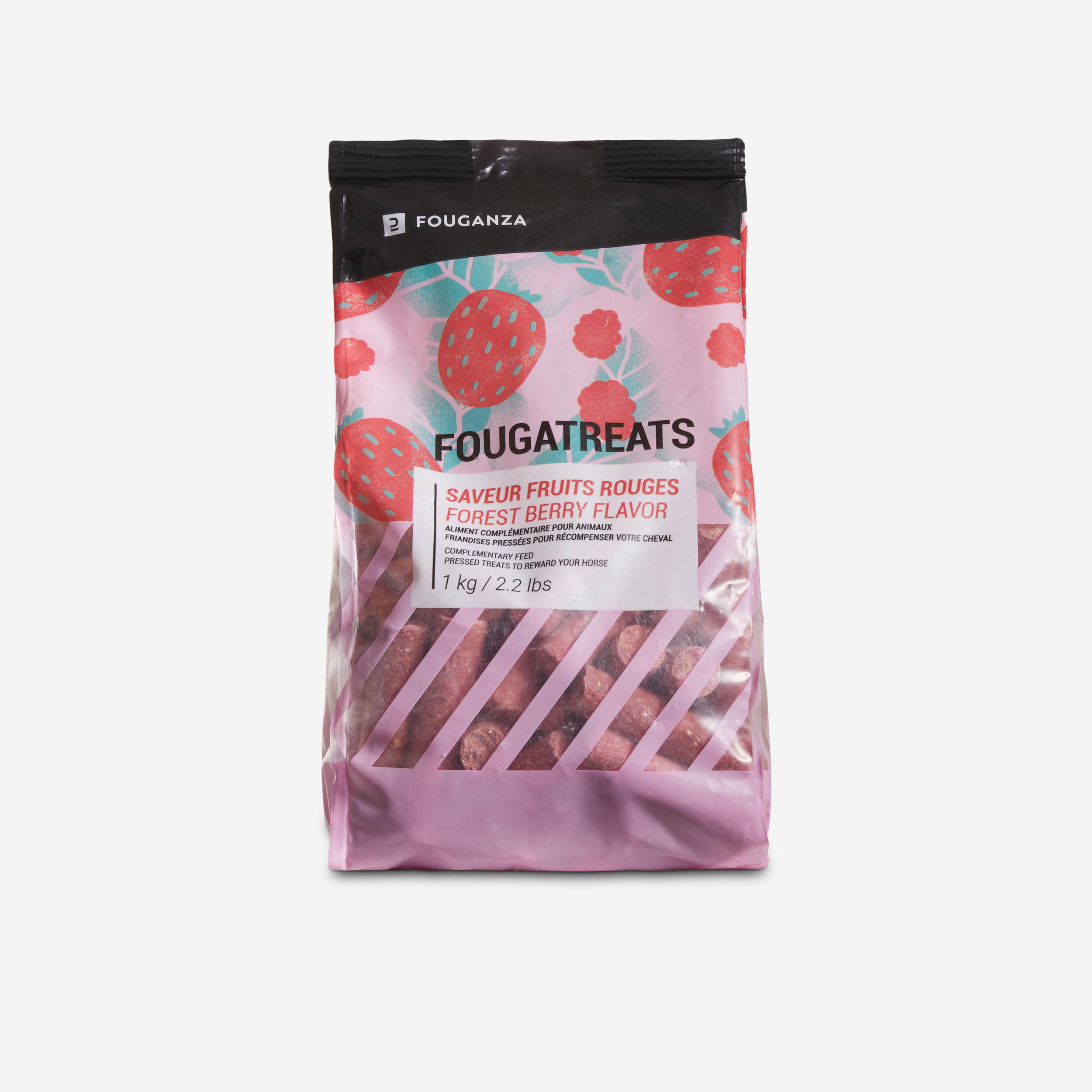 Horse Riding Treats For Horse/Pony Fougatreats 1kg - Red Berries 1/2