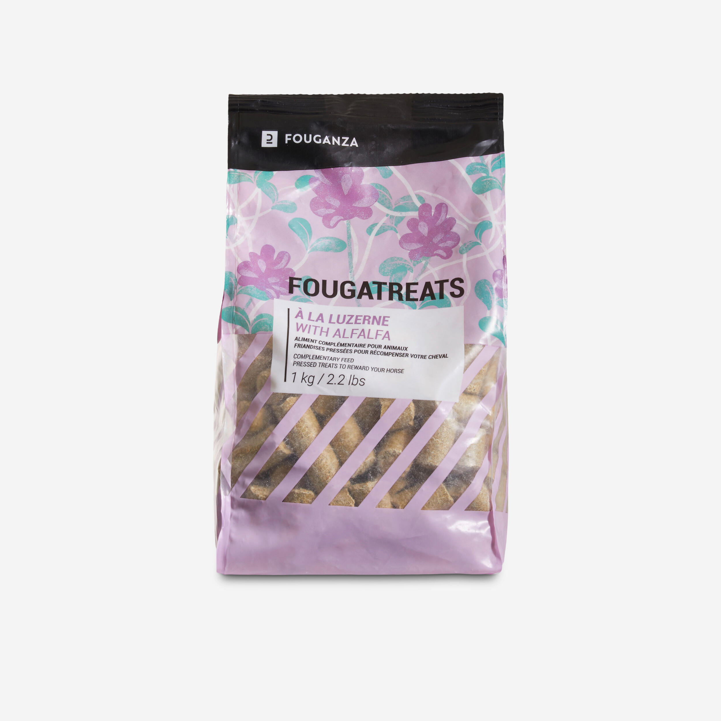 Horse Riding Treats For Horse/Pony Fougatreats 1kg - Alfalfa 1/2