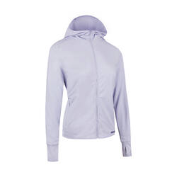 Women's running hooded jacket - Sun Protect light blue