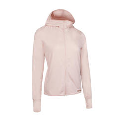 Women's running hooded jacket - Sun Protect pink
