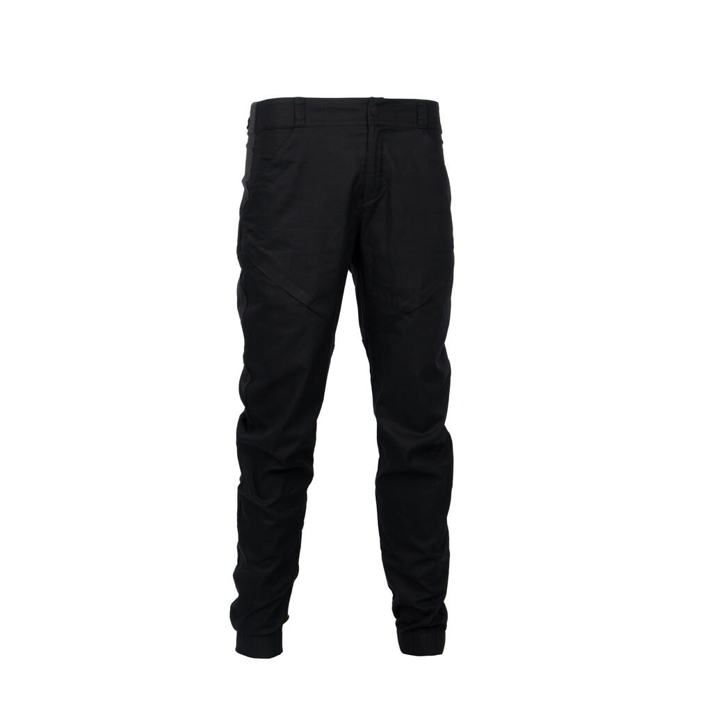 Crne muške pantalone za pešačenje NH500