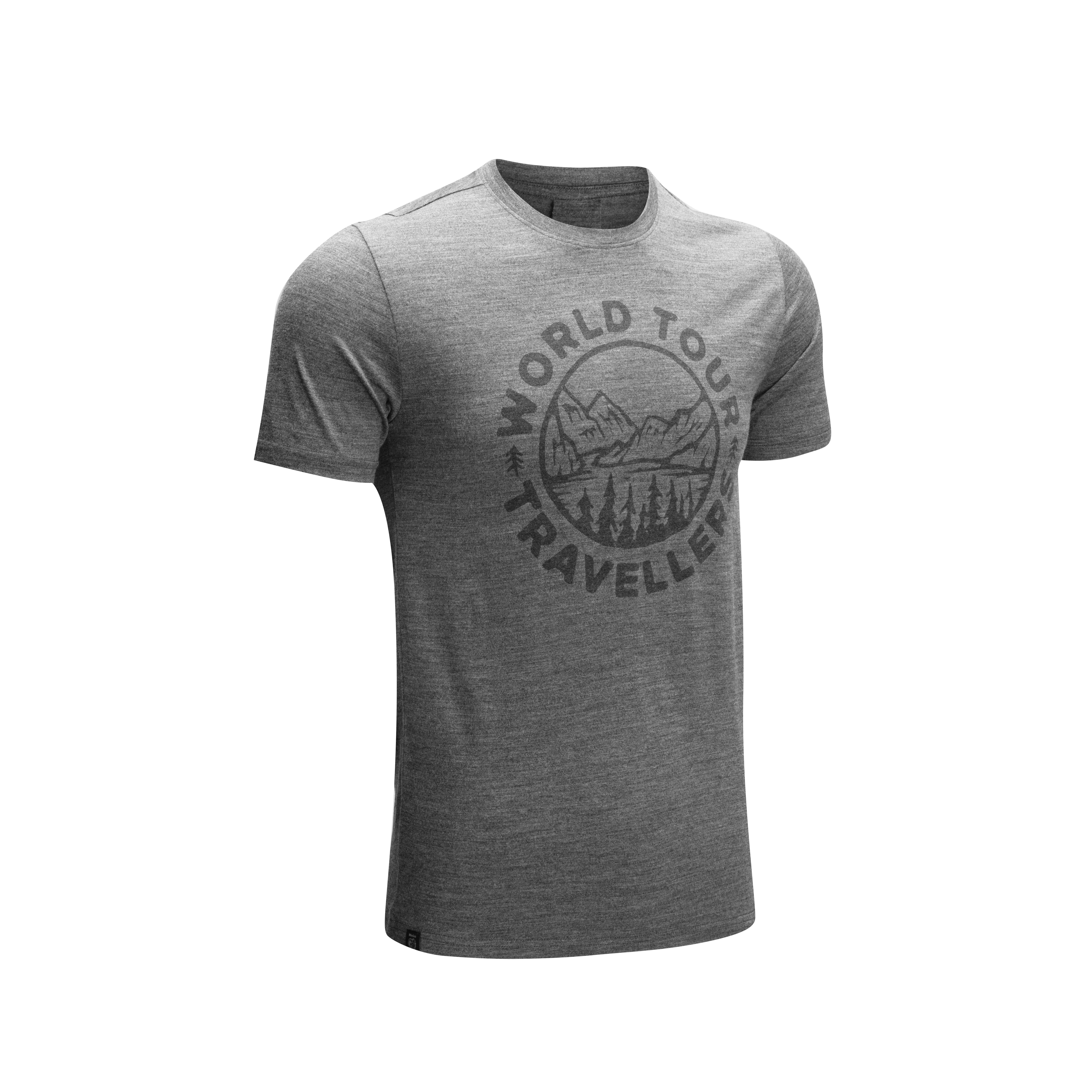 Buy Travel 50 Merino Wool T Shirt Grey Online Decathlon