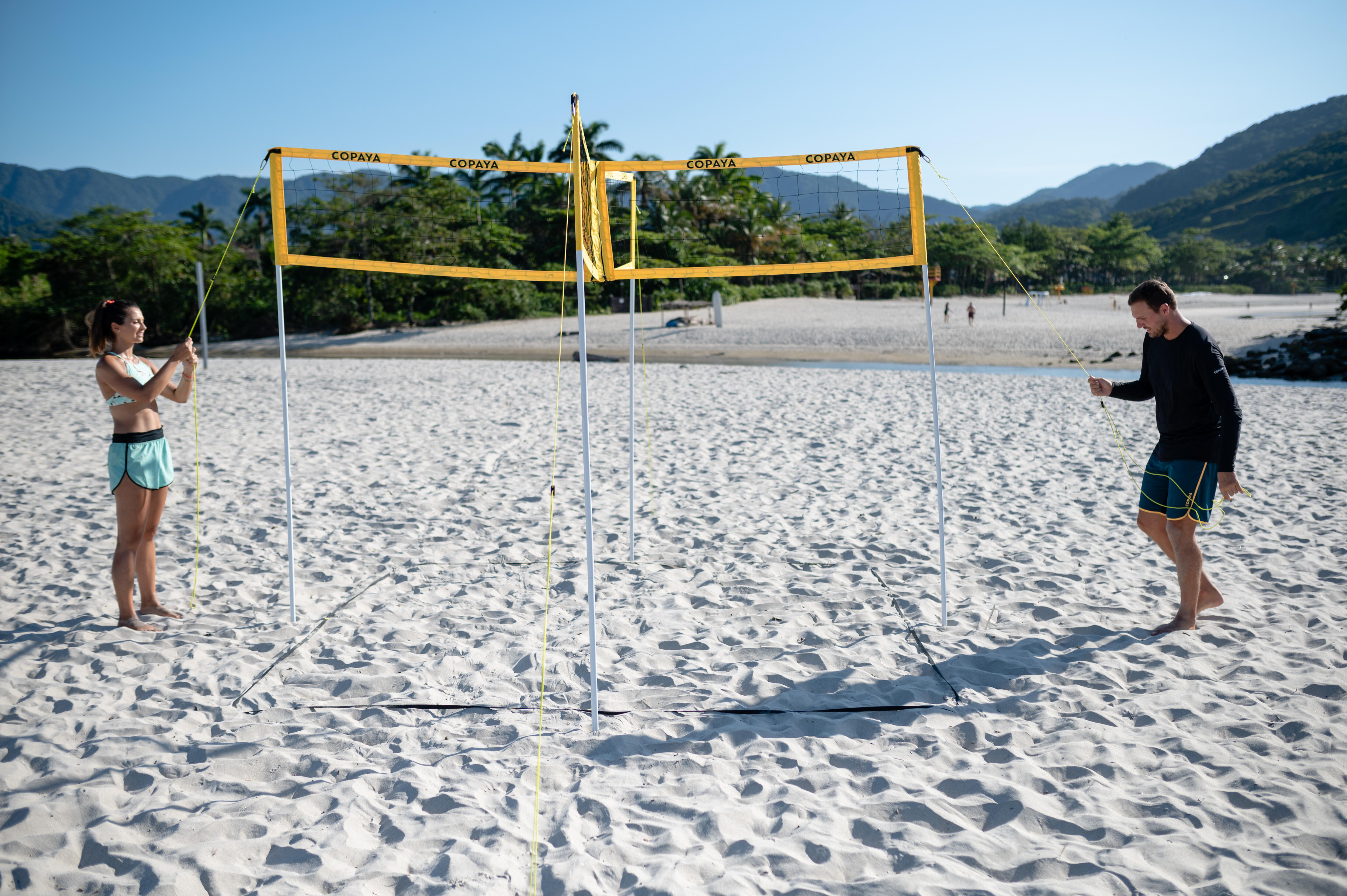 Beach volleyball multinet set (net and posts) - COPAYA